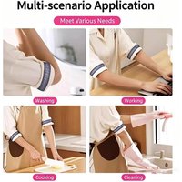 5pcs Multi-Use Shirt Sleeve Holder Hollow Out Wide Brimmed Anti-slip Clip Arm Cuffs Strap Stretch Mesh Elastic Hair Ties