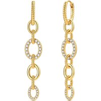 925 Sterling Silver Earrings Women Gold Twisted Chain Drop Earring For Anniversary Wedding Jewelry Gifts