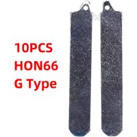 Keychannel 10pcs Original Car Key Blade HON66 Key Blank Remote Folding Flip Blank Key for Honda Civic CRV HRV G Remote Blade