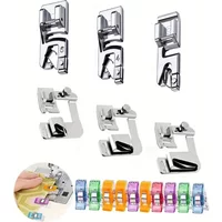 Narrow/Wide Rolled Hem Presser Foot Hemming Foot Kit With Sewing Clips 4/8'', 6/8'', 8/8'' Sewing Rolled Hemmer Presser Foot