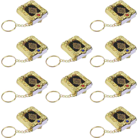 Vintage Quran Koran Books Pendant Keychain Unique Religious Keyring for Car Key Handbag Backpack and More