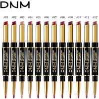 2 In 1 Matte Lipstick Pencil Head Lip Long Lasting Lipstick Lip Liner High Pigmented Waterproof Pigments Lip Cosmetics Lipliner