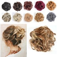 Zolin Synthetic Messy Curly Hair Bun Scrunchie Chignon Donut Elastic Rope Rubber Band Hair Bun Pad Updos Hairpiece