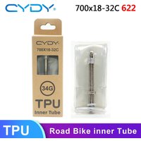 CYDY Road Bike TPU Inner Tube 700x18C-32C Cycling Bicycle 700C Tire Aluminum Alloy Valve 40/60/80MM Light Tube Cycling Tyre