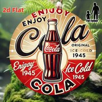 2D-Flugzeugdesign, 1 Stück – Vintage Coca-Cola Wandzeichen aus dem Jahr 1945 – zur Raum- und Gartendekoration