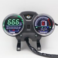 MotoQueen LED Digital Motorcycle Speedometer RPM Dashboard 1-6Gear For GN125 GN150 125cc 150cc
