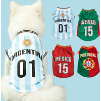 Pet clothing short-sleeved football shirt for small, medium, and large dogs and cats, spring/summer style