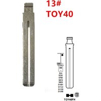 10pcs Uncut Flip Metal Key Blade 13# TOY40 TOY48 Toy48FH for Lexus,Toyota IX35 for KD Keydiy Xhorse VVDI Remotes Key Blank No.13
