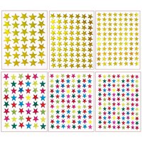 10 Sheets/Pack Of Children'S Gold-Plated Award Glitter Stickers Mother Teacher Praise Label Award Five-Pointed Star Love Sticker