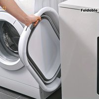 Multi-Functional Foldable Storage Basket,Laundry Hamper, Pet Bathing Tub,Space-Saving Organizer for Shower Gaps,Laundry Baskets