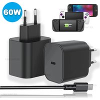 60W AC Adapter Charger Compatible Nintendo Switch 2 Console Support TV Mode Type C Fast Charging Wall Charger Kit Accessories