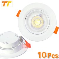 10Pcs LED Downlights 7W 9W Spot Lichter 5W 12W 3W AC220V 110V COB Chip einbau Decke Lampen Für Home Beleuchtung