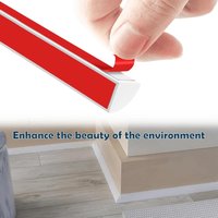 1pc PVC Flexible Quarter Round Molding, Peel and Stick Bendable Molding Trim for Floor, Bathrooms, Kitchens, Count