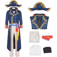 Napoleon French Admiral Captains Cosplay Costume Children Outfits Bicorne Hat Halloween Napoleon Cosplay Clothings