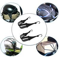Motorcycle Helmet Luggage Rope Bungee Cord Bandage Luggage Helmet Retractable Elastic Strap with 2 Hooks 24"/60cm and 35.4"/90cm