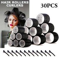 30pcs Heatless Hair Styling Kit with Self-Grip Rollers 18pcs 12pcs Clips DIY Easy to Use Hair Care Beauty Tools for Natural Wave