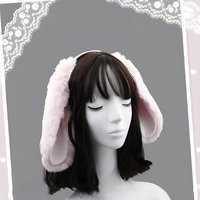 2026 Hot Sale 1PC Cute Bunny Ears Headband Plush Rabbit Hair Hoop Headwear Cosplay Costume Hair Accessories For Adults Party