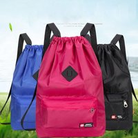 Women's Outdoor Oxford Cloth Drawstring Bag Lightweight Nylon Sports Travel Backpack Large Capacity Versatile Hiking Bag