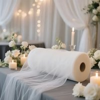 Arch Draping Fabric DIY Decor Wedding Christmas Dining Birthday Accessorie Sheer Mesh Fabric Table Runner Chair Bows Backdrop