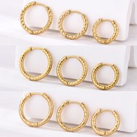 2pcs Fashion Stainless Steel Hoop Earrings For Women Men Gold Silver Color Tiny Cartilage Piercing Trendy Female Hoops Jewelry