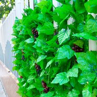 4/6/12pcs Artificial Ivy Leaf Garlands Large Foliage Vines, Featherless for Home Decor, Wedding, Birthday Party Decoration