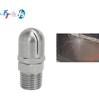 Mini Spin-driven Cleaning Nozzle 1/4" for Small Bottle Washing CIP Sanitary Tank Cleaning Rotary Spray Industrial Cleaning
