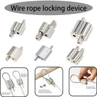 10Pcs 8 Type Steel Wire Rope Locking Device With Adjustable Self-Locking Joints at Both ends, Suitable for Lifting Heavy Objects