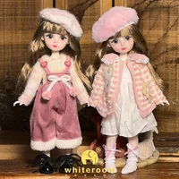 30cm Dolls For Girl Dolls Ball jointed Doll Toys Bjd 1/6 Starry Grey Blue Eyes Fashion Dress Festival Toy Children Birthday Gift