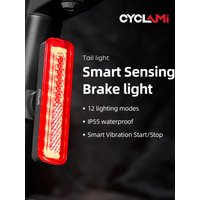 AliExpress CYCLAMI Bike Taillight Brake Sensing Rear Light Rainbow LED Warning IPX5 Waterproof MTB Road Bicycle Accessories