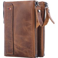 Men Wallets 100% Genuine Cow Leather Short Card Holder Leather Men Purse High Quality Luxury Brand Male Wallet
