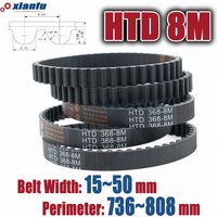 HTD 8M Rubber Timing Belt Perimeter 736 744 752 760 768 776 784 792 800 808mm Width 15~50mm HTD8M Machine Drive Transmission CNC