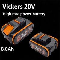 Suitable for Worx 20V 6.0Ah/8.0Ah lithium batteries, with fast charging technology for power tools with chargers.