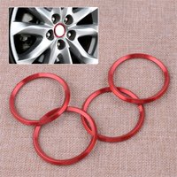 Aluminum 4Pcs Red Wheel Center Hub Ring Cover Trim Decoration Fit For Mazda3 Mazda6 CX-5 CX-3 2016 2017 Car Styling Accessories