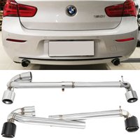 1 Set Double Out Exhaust Tip For BMW F20 F21 118i 2013-2016 M Sport Muffler Tip Stainless Steel Exhaust Pipe Car Exhaust