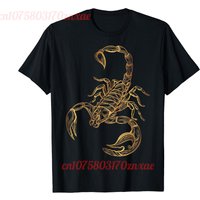 100% Cotton Gold Art Animal Scorpion T-shirt T-Shirt MEN WOMEN UNISEX T Shirts Size S-6XL