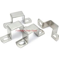 Heavy Duty 304 SS Square Tube Clamp Rust-Resistant U-Bolt Bracket for Fence Gate Frame Assembly