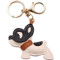 Creative Puppy Leather Multi-layer Handmade Fashion Car Keychain Bag Pendant Cute Keychain