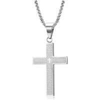 Highly popular stainless steel fashion cross pendant necklace