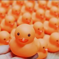 6/12/24 pcs orange Rubber Ducks in Bulk Small Duck Gift Bathtub Toys for Holiday Cruise Birthday Party Favor