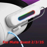 For Meta Quest 2/3/3s Fast Charging Battery Pack 5000mAh 18W Extended Power bank RGB Lights for Oculus Quest 2 VR Accessories