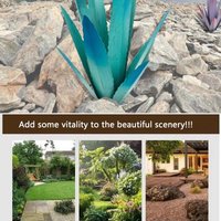 Metal Agave Creative Artificial Tequila Landscape Sculpture Outdoor Decor Figurines Metal Flower Statue Tequila Rustic Sculpture