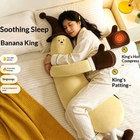 Banana King Soothing Patting Heatable Sleeping Body Pillow For Adult Women Side Sleeper Leg Hugging Pillow For Bedroom Nap Sleep