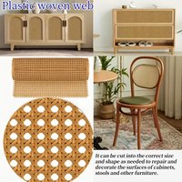 Plastic woven mesh, imitation wood color. Craft materials suitable for DIY and repair and replacement of various furniture.