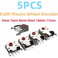 New 5PCS Kailh Dustproof Mouse Wheel Encoder Red Core 5MM 7MM 8MM 9MM 10MM 11MM