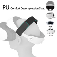 PU Comfort Decompression Head Strap for Vision Pro / PSVR2 / PICO4 / Quest 3 Adjustable Soft Pressure Relief Pad Accessory