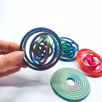 O-Shaped Universal Fingertip Gyroscope Gravity Rotation Anxiety Relief Funny Decompression Toy 3D Printed Rotating Ball Toy