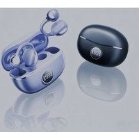 New Clip-on Earbuds for Small Ears Glasses Open Ear Bluetooth Headphones with 40H Playtime Digital Display Earphones With Mic