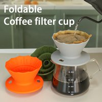 Silicone Foldable Coffee Filter Portable Dripping Coffee Funnel Basket Reusable Coffee Filter Dripping Device