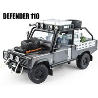 1/24 Land Range Rover Defender 110 Tomb LE Pickup Alloy Car Model Diecasts Off-road Vehicles Car Model Sound Light Kids Toy Gift