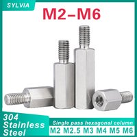 5/ 10pcs M2.5 M3 M4 M5 M6 Stainless Steel Hex Standoff Male to Female Standoff Spacer Screw